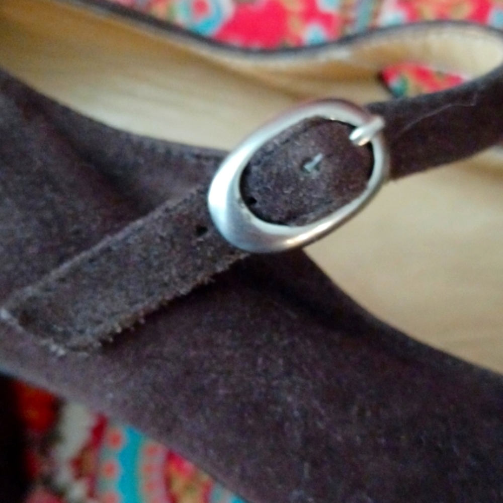 ANN TAYLOR Mary Jane pumps strap brown suede shoes - 8.5